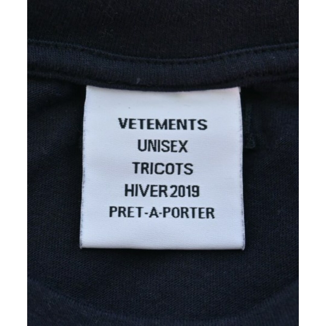 VETEMENTS ヴェトモン Tシャツ・カットソー M 黒 【古着】【中古】 専門 販売 店