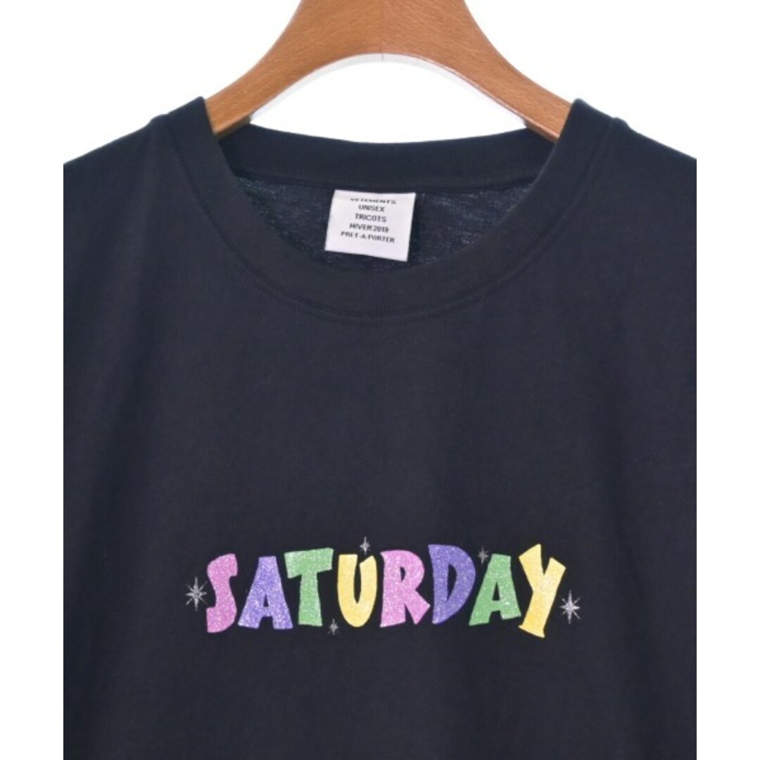 VETEMENTS ヴェトモン Tシャツ・カットソー M 黒 【古着】【中古】 専門 販売 店