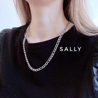 アメリヴィンテージ(Ameri VINTAGE)のnew【シルバー】ステンレス　シンプルなフィガロチェーン　ネックレス(ネックレス)