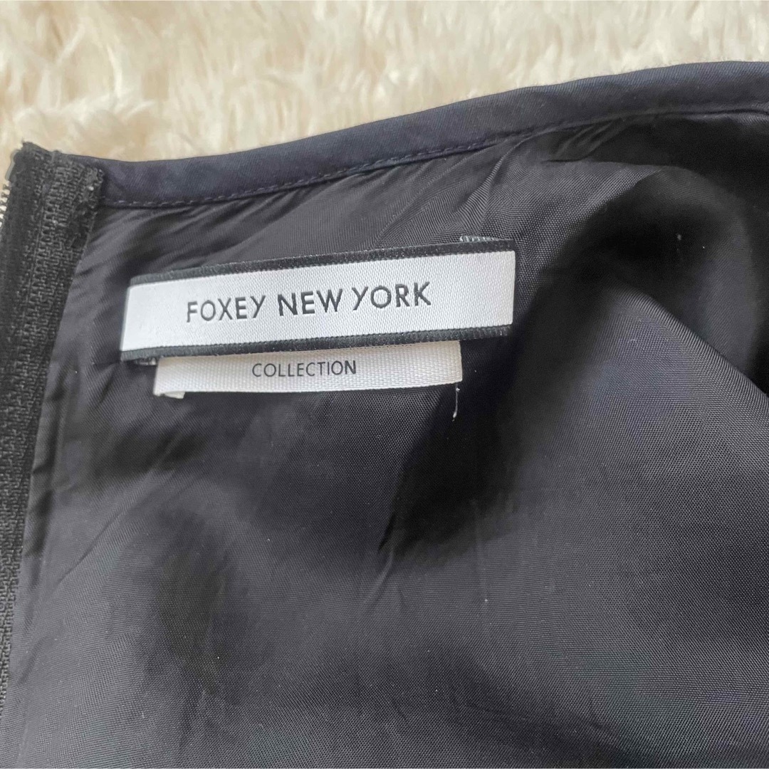 FOXEY - フォクシー ジャガードドットワンピース Aライン ノースリーブ