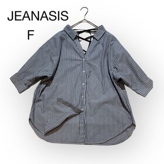 ジーナシス(JEANASIS)のJEANASIS ジーナシス　プルオーバー　トップス　被り　ストライプシャツ　F(シャツ/ブラウス(長袖/七分))