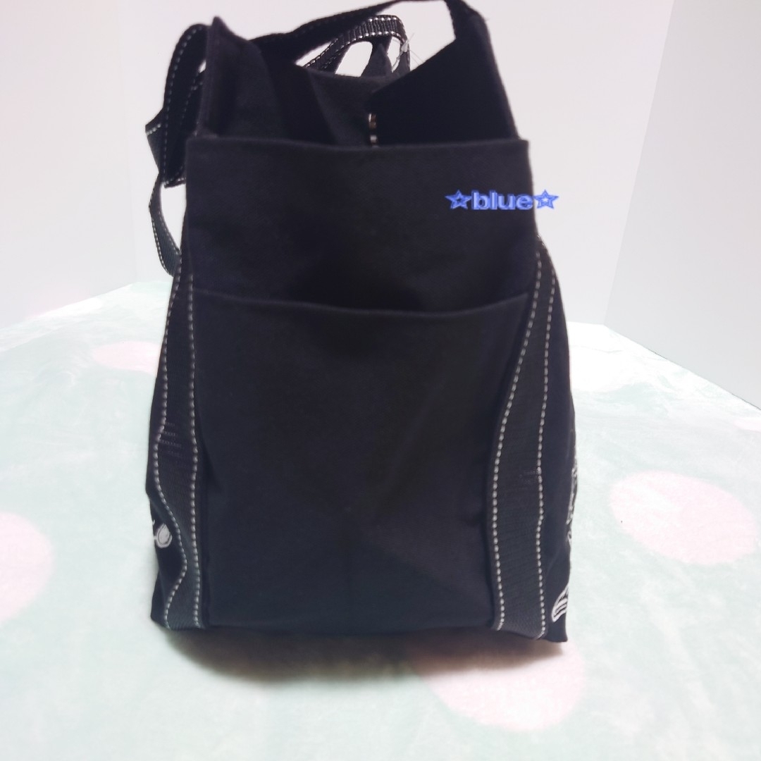 SNOOPY(スヌーピー)のスヌーピー バルーントート トートバッグ ブラック PEANUT レディースのバッグ(トートバッグ)の商品写真