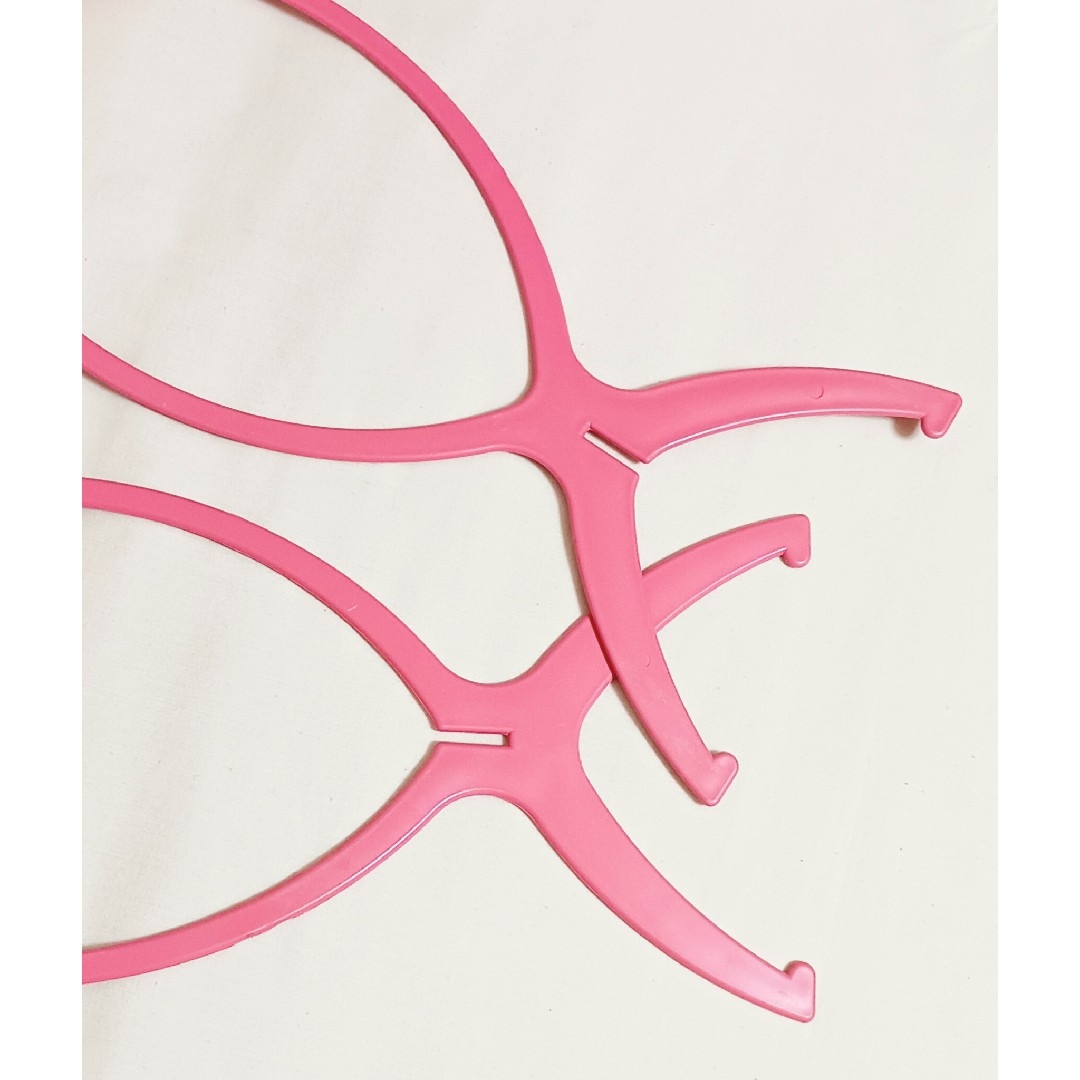 組み立て式 ウィッグスタンド かつら台 ピンク レディースのウィッグ/エクステ(その他)の商品写真