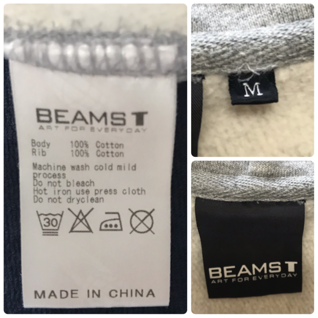 beams パーカー　リバースウィーブ　グレー　M 3