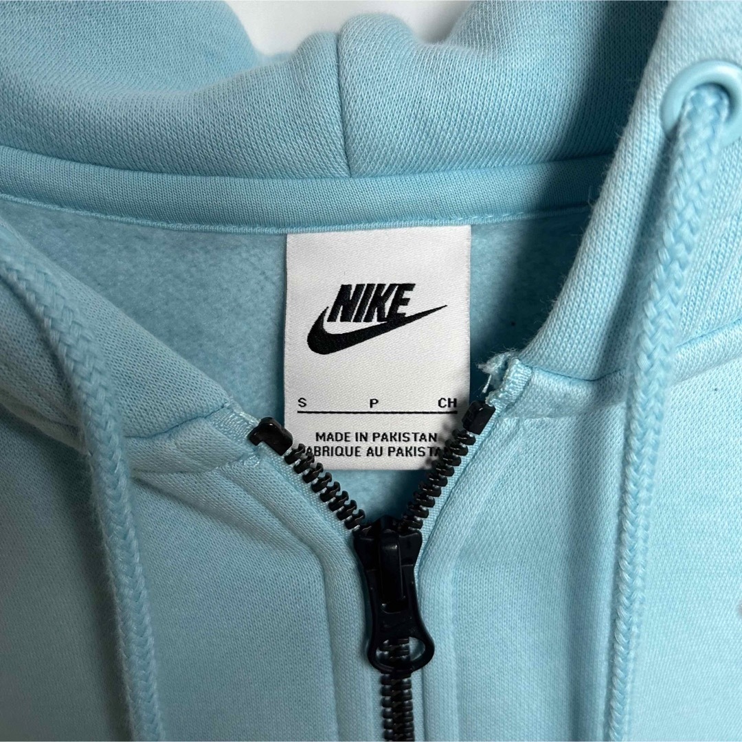 レアカラー NIKE ジップアップパーカー フーディー 水色 ストリート ロゴ