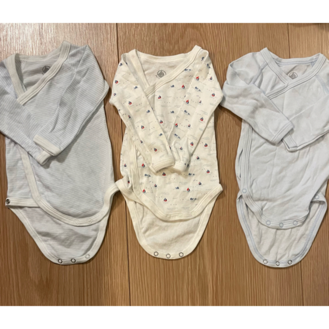 PETIT BATEAU(プチバトー)のプチバトー　3m/60cm 3枚セット キッズ/ベビー/マタニティのベビー服(~85cm)(肌着/下着)の商品写真