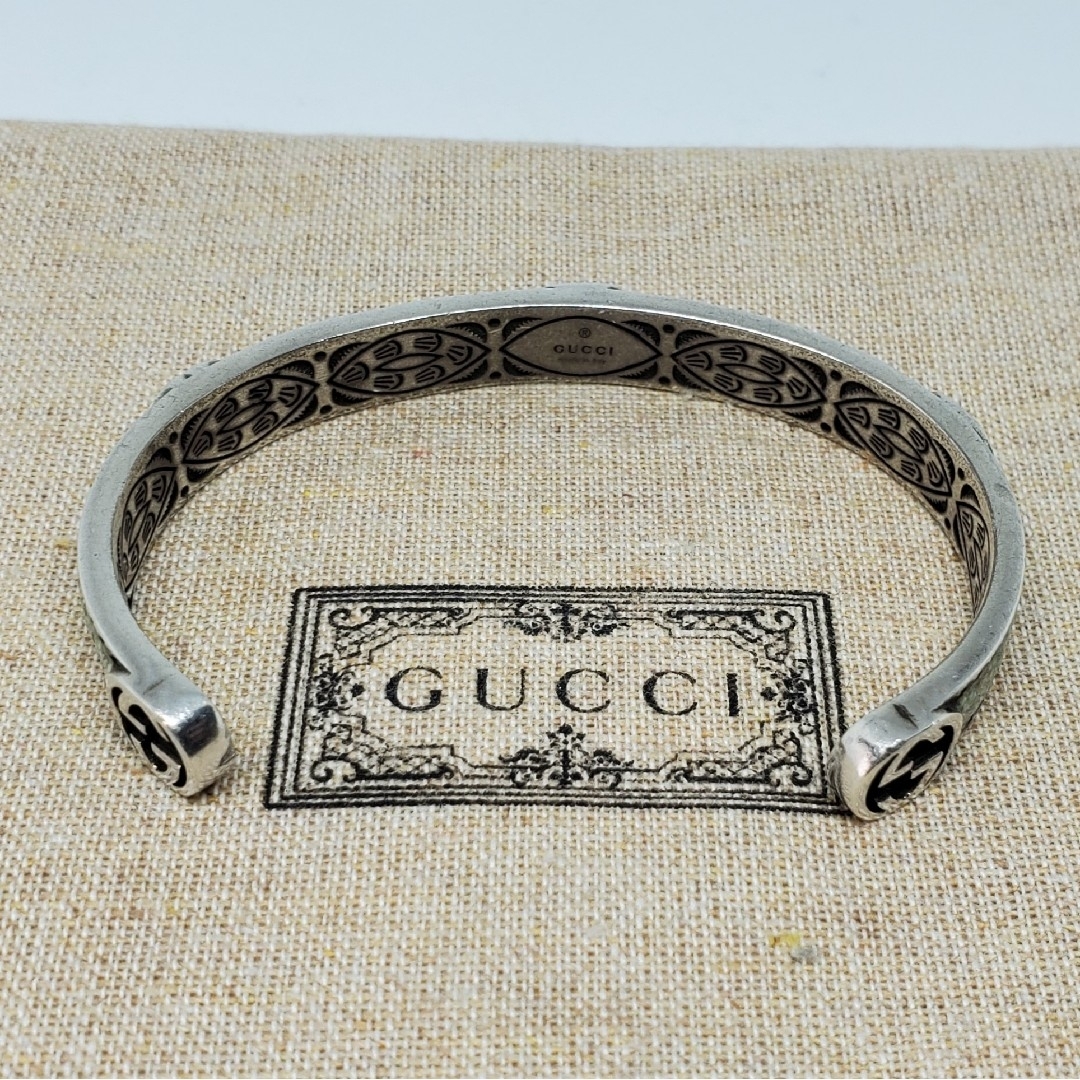 Gucci(グッチ)の【超レア廃盤品】インターロッキングG ブレスレット ライトブルー＆シルバー レディースのアクセサリー(ブレスレット/バングル)の商品写真