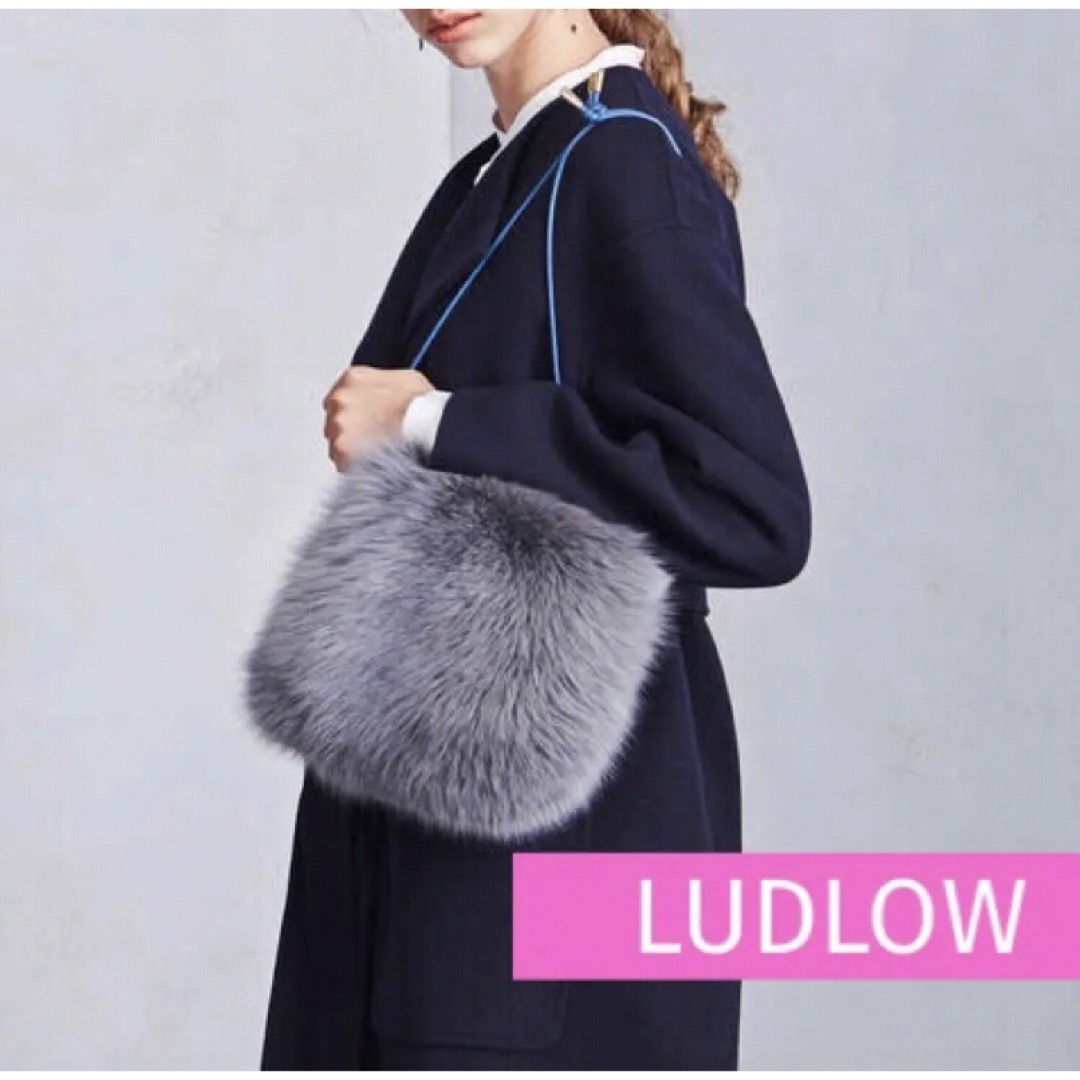 ❤️極美品❤️LUDLOW❤️ラドロー◆FOX◆ファーバッグ◆グレー