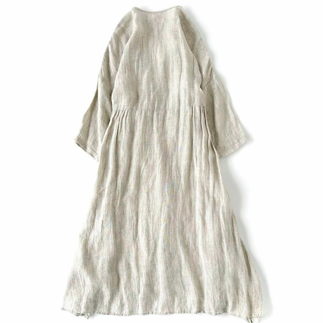 幻想的 美品 ネストローブ カシュクール ワンピース 麻 リネン 100