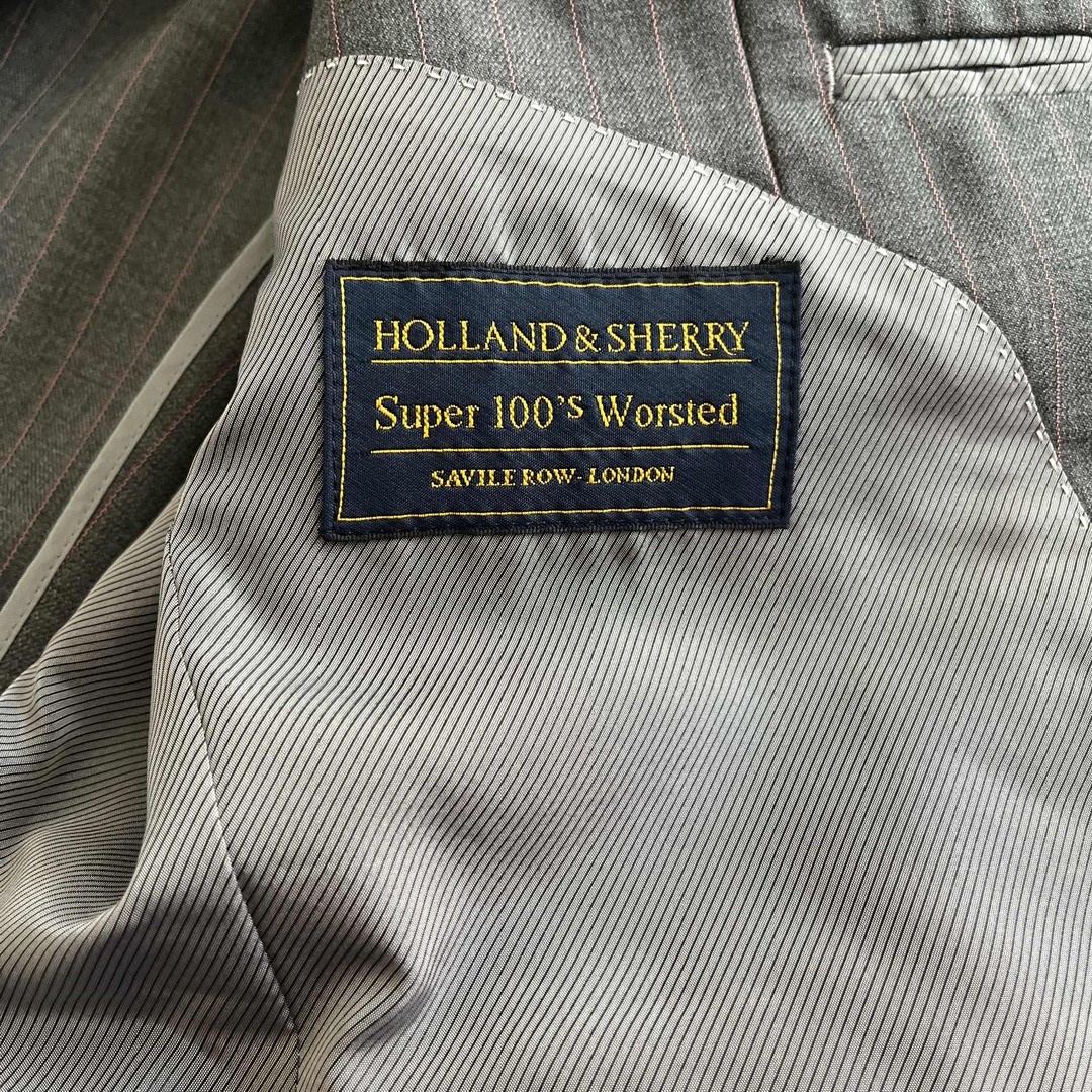 メンズスーツ　グレー　Holland & Sherry ホーランド＆シェリー メンズのスーツ(セットアップ)の商品写真