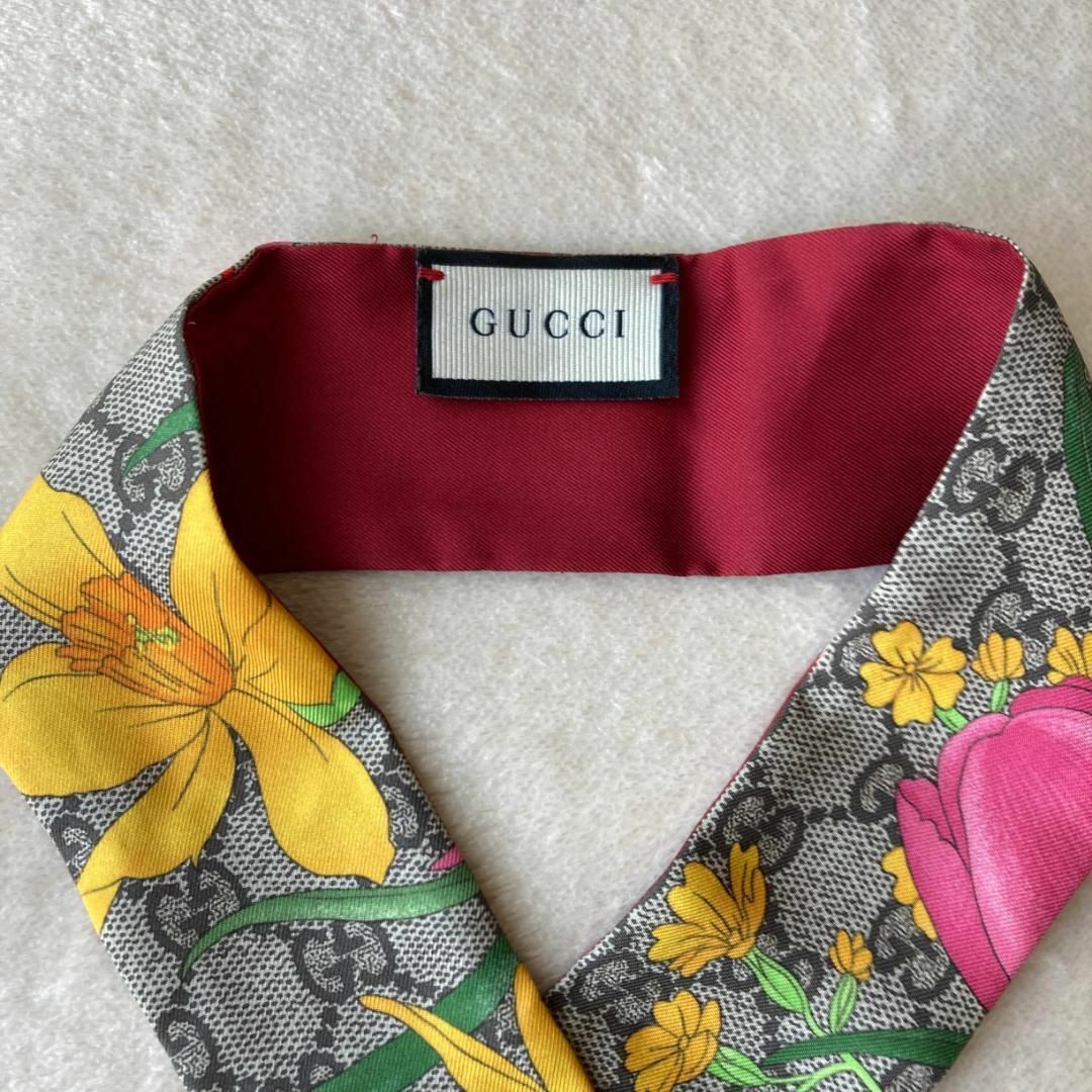 数量限定】 Gucci - GUCCI グッチ GGフローラ プリント ネックボウ