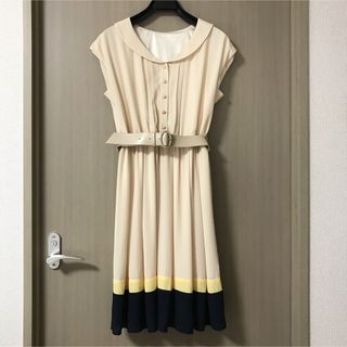 フェルゥ(Feroux)のFeroux フェルゥ ワンピース シフォン アイボリー(ひざ丈ワンピース)