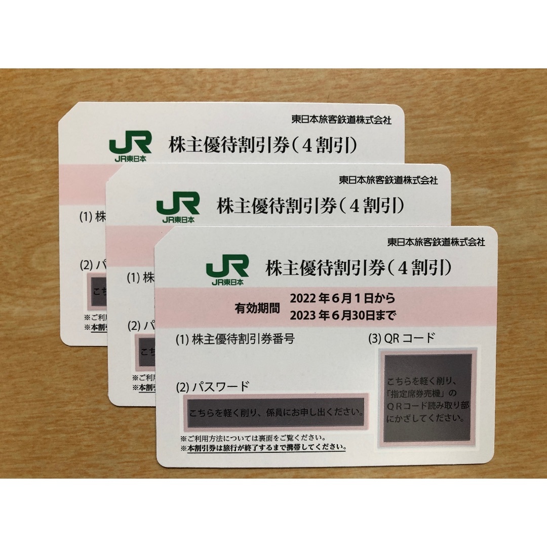 ★JR東日本 株主優待割引券３枚