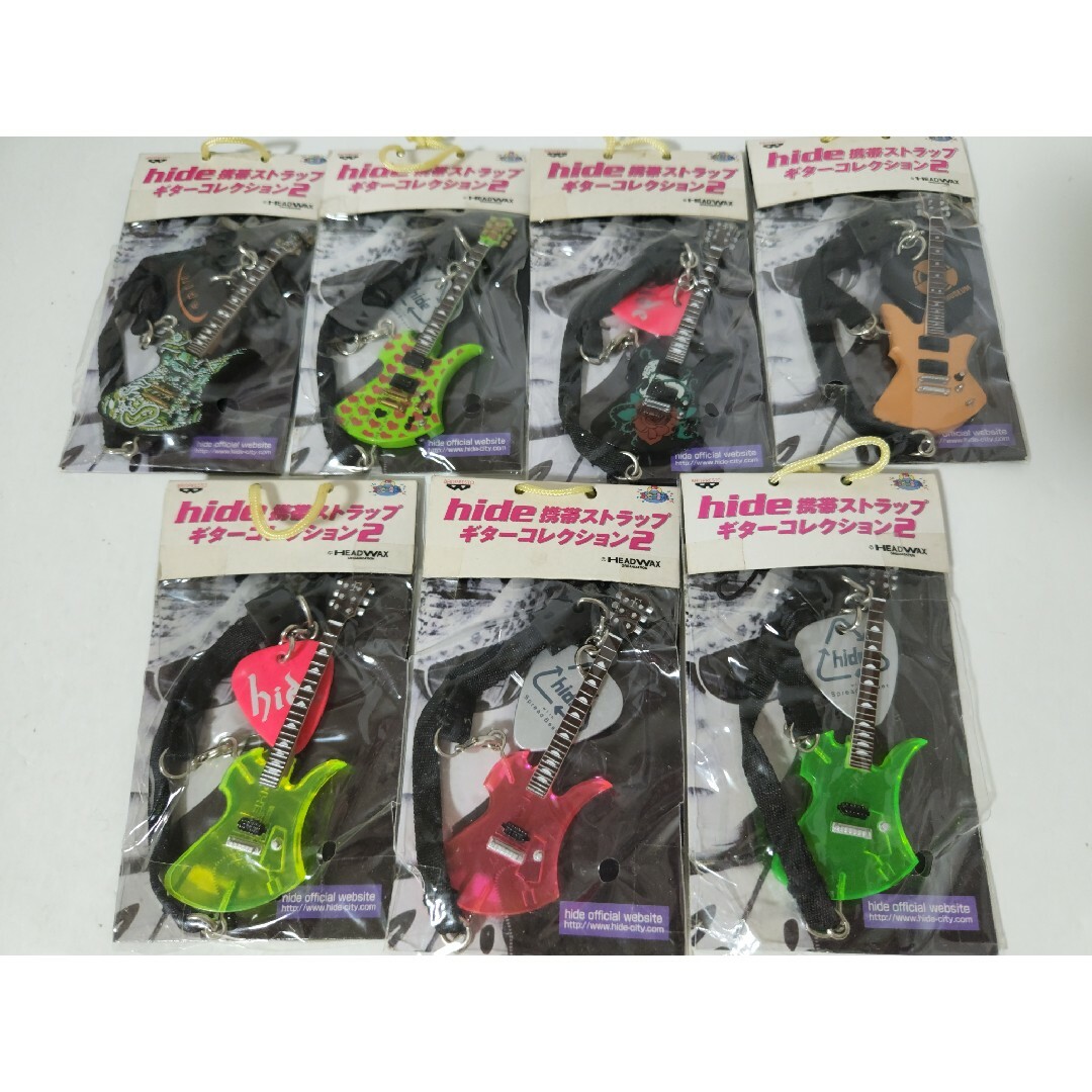 希少】X JAPAN hide ギターコレクション2 携帯ストラップ 全7種