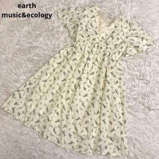 アースミュージックアンドエコロジー(earth music & ecology)のearth music&ecology ワンピース 花柄 総柄(ひざ丈ワンピース)