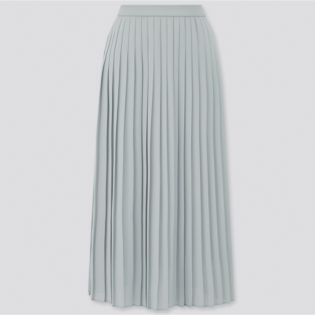 UNIQLO(ユニクロ)のUNIQLO シフォンプリーツロングスカート(丈標準80-84cm) ブルー レディースのスカート(ロングスカート)の商品写真