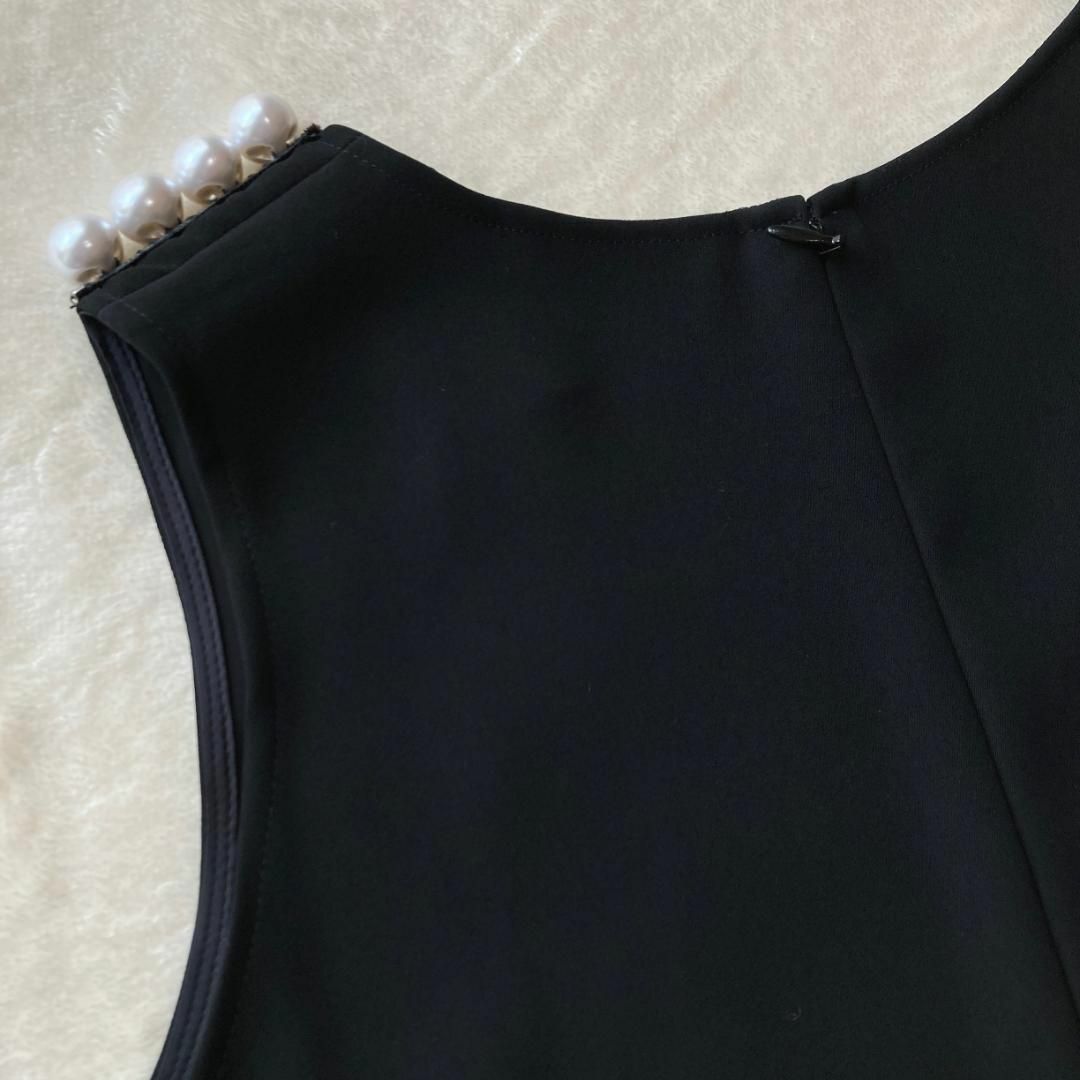 1123 美品 YOKOCHAN ヨーコチャン ワンピース フェイクパール 黒