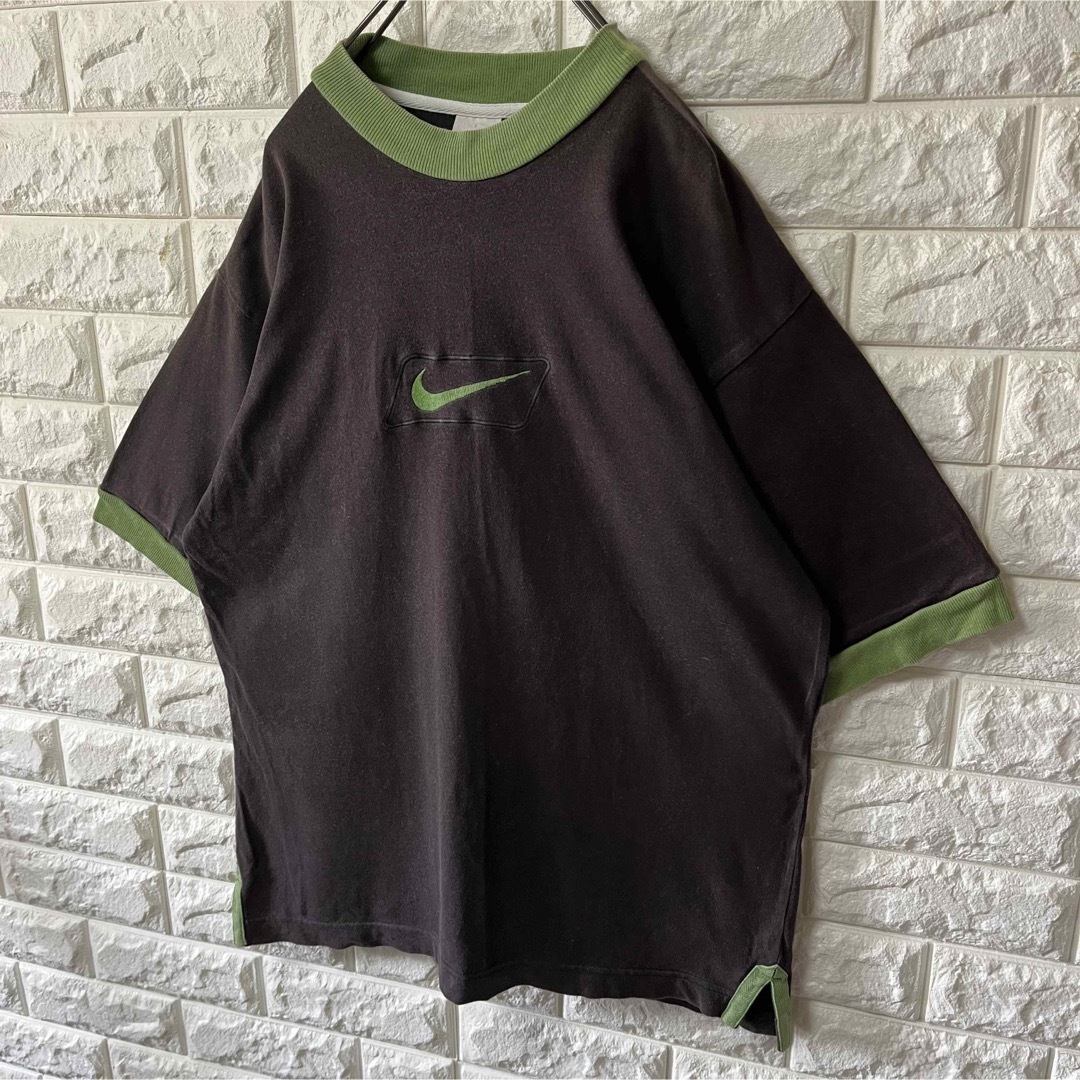 NIKE - 【NIKE】ナイキ 90s ホワイトタグ リンガーTee センターロゴの