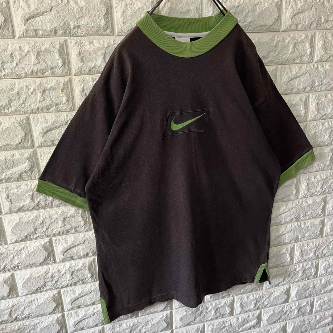 NIKE - 【NIKE】ナイキ 90s ホワイトタグ リンガーTee センターロゴの