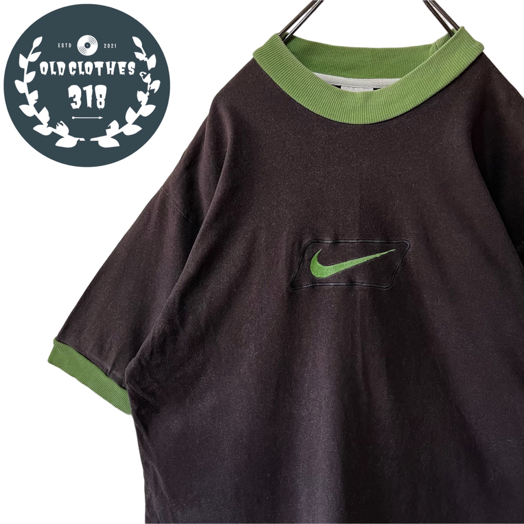 NIKE - 【NIKE】ナイキ 90s ホワイトタグ リンガーTee センターロゴの