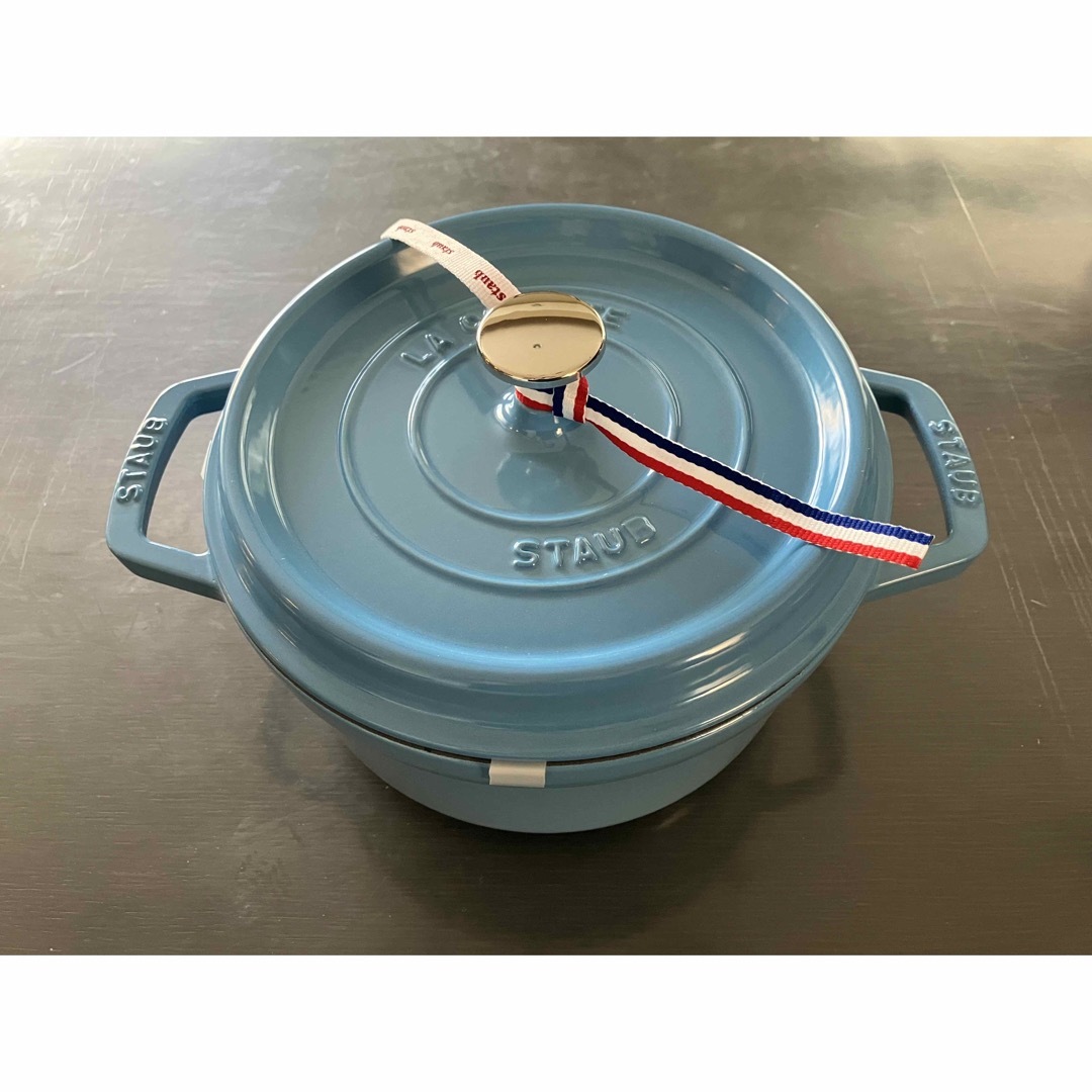 STAUB - 【新品未使用】ストウブ22cm サックスブルーの通販 by Jun's