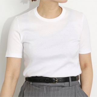 ドゥーズィエムクラス(DEUXIEME CLASSE)のGIZA フライスTシャツ　ホワイト　新品未使用(Tシャツ(半袖/袖なし))
