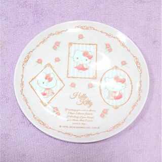 サンリオ(サンリオ)のハローキティ 景品 朝食皿 メラミン製 ピンク(ノベルティグッズ)