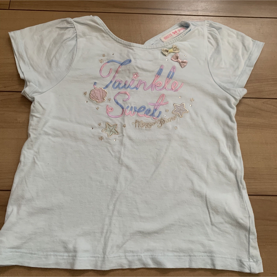 mezzo piano(メゾピアノ)のメゾピアノ　水色　Tシャツ キッズ/ベビー/マタニティのキッズ服女の子用(90cm~)(Tシャツ/カットソー)の商品写真