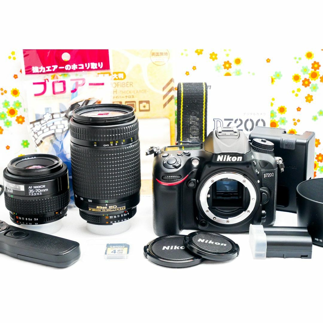 Linaカメラ✨高速連射&Wifi搭載&高画質✨Nikon ニコン D7200 一眼 Linaカメラ✨高速連射&Wifi搭載&高画質✨Nikon ニコン D7200 一眼