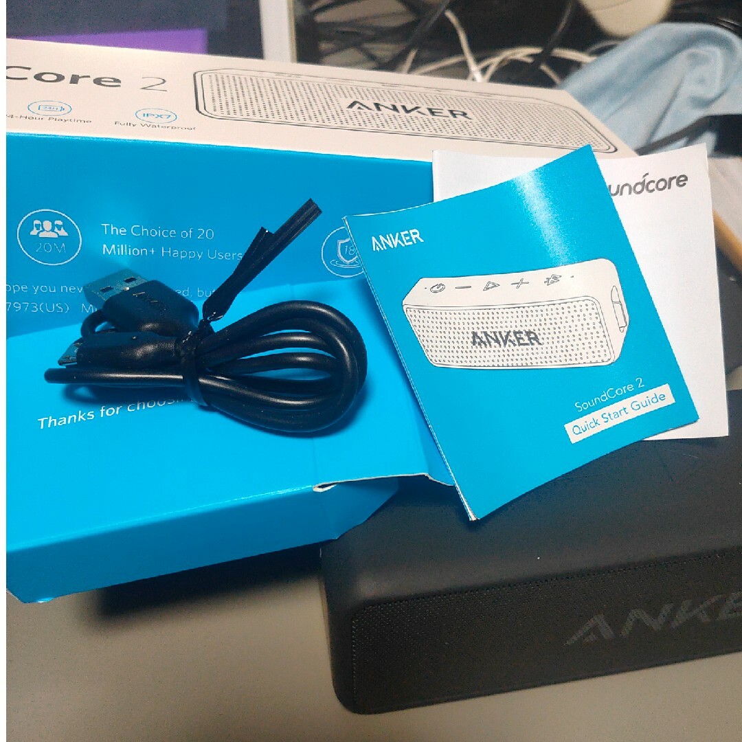 Anker(アンカー)のAnker SoundCore 2 スマホ/家電/カメラのオーディオ機器(スピーカー)の商品写真