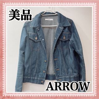 アロー(ARROW)の美品 ARROW デニムジャケット Gジャン ブランド 春夏 韓国 白黒 水色(Gジャン/デニムジャケット)