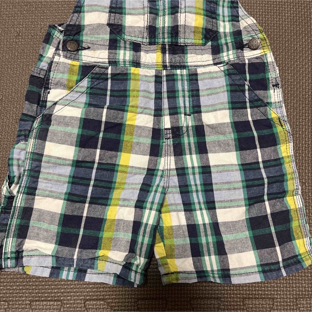 OshKosh(オシュコシュ)のOSHKOSH キッズオーバーオール　チェック　100cm キッズ/ベビー/マタニティのキッズ服男の子用(90cm~)(パンツ/スパッツ)の商品写真