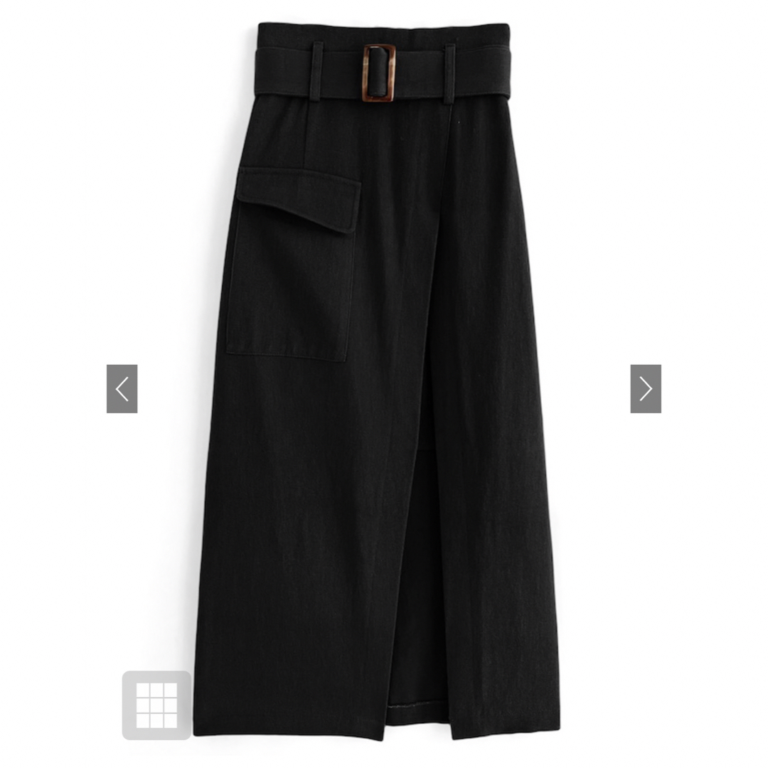 GRL(グレイル)のグレイル　ベルト付きラップ風カーゴスカート レディースのスカート(ロングスカート)の商品写真