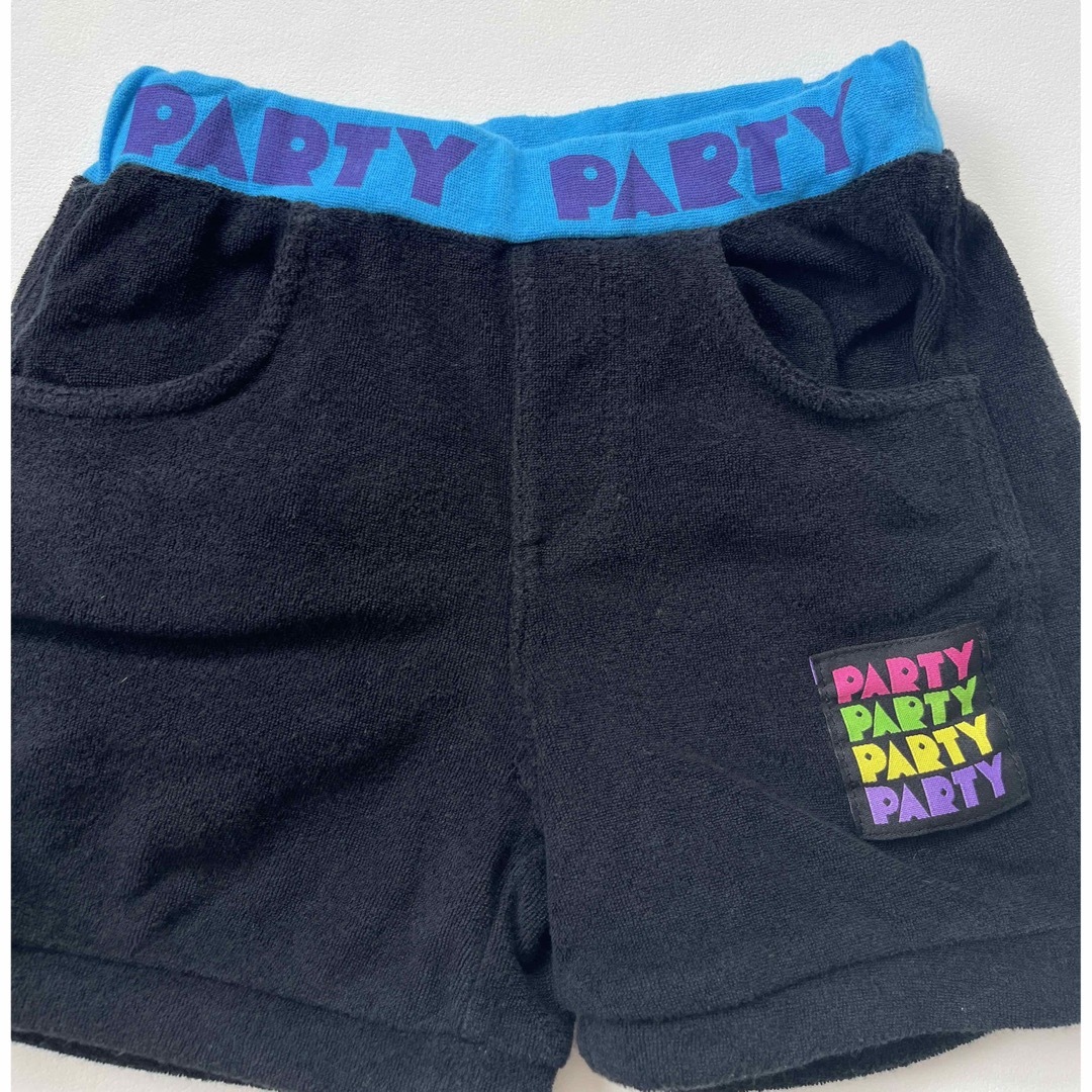 PARTYPARTY(パーティーパーティー)のPARTY PARTY パーティパーティ　ショートパンツ　黒　　120cm キッズ/ベビー/マタニティのキッズ服男の子用(90cm~)(パンツ/スパッツ)の商品写真