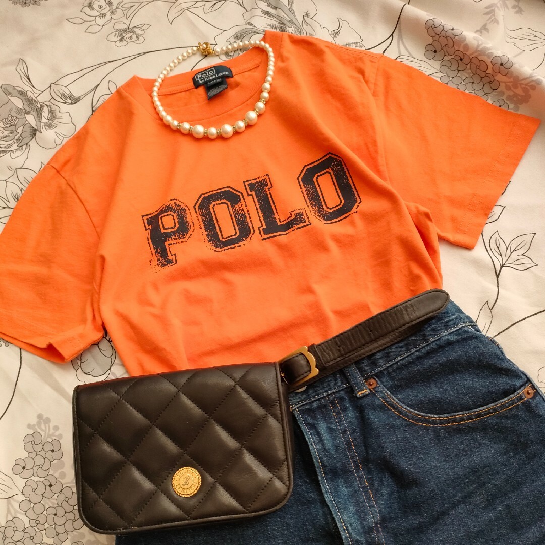 POLO RALPH LAUREN(ポロラルフローレン)の試着のみ☆ロゴプリント 半袖カットソー クルーネック レディースのトップス(カットソー(半袖/袖なし))の商品写真