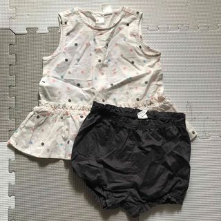 エイチアンドエム(H&M)のH&M ノースリーブブラウス セット　90(Tシャツ/カットソー)