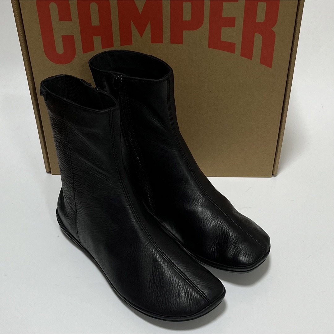 新品 Camper Right Nina カンペール レザーブーツ ブラック - ブーツ