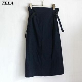 テラ(TELA)のTELA テラ リネンコットンブレンドスカート ラップスカート 巻きスカート(ロングスカート)