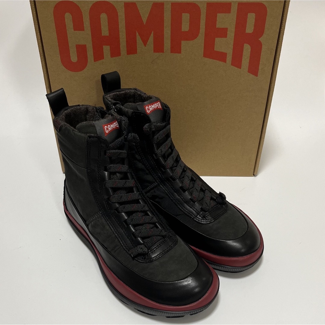 新品 Camper Peu Pista カンペール レザーブーツ ブラックレディース