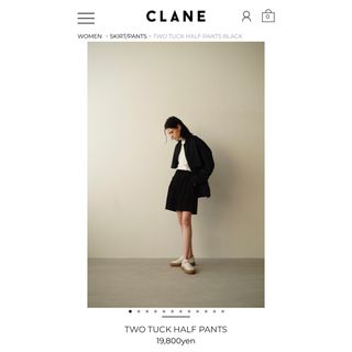 ツータックハーフパンツ