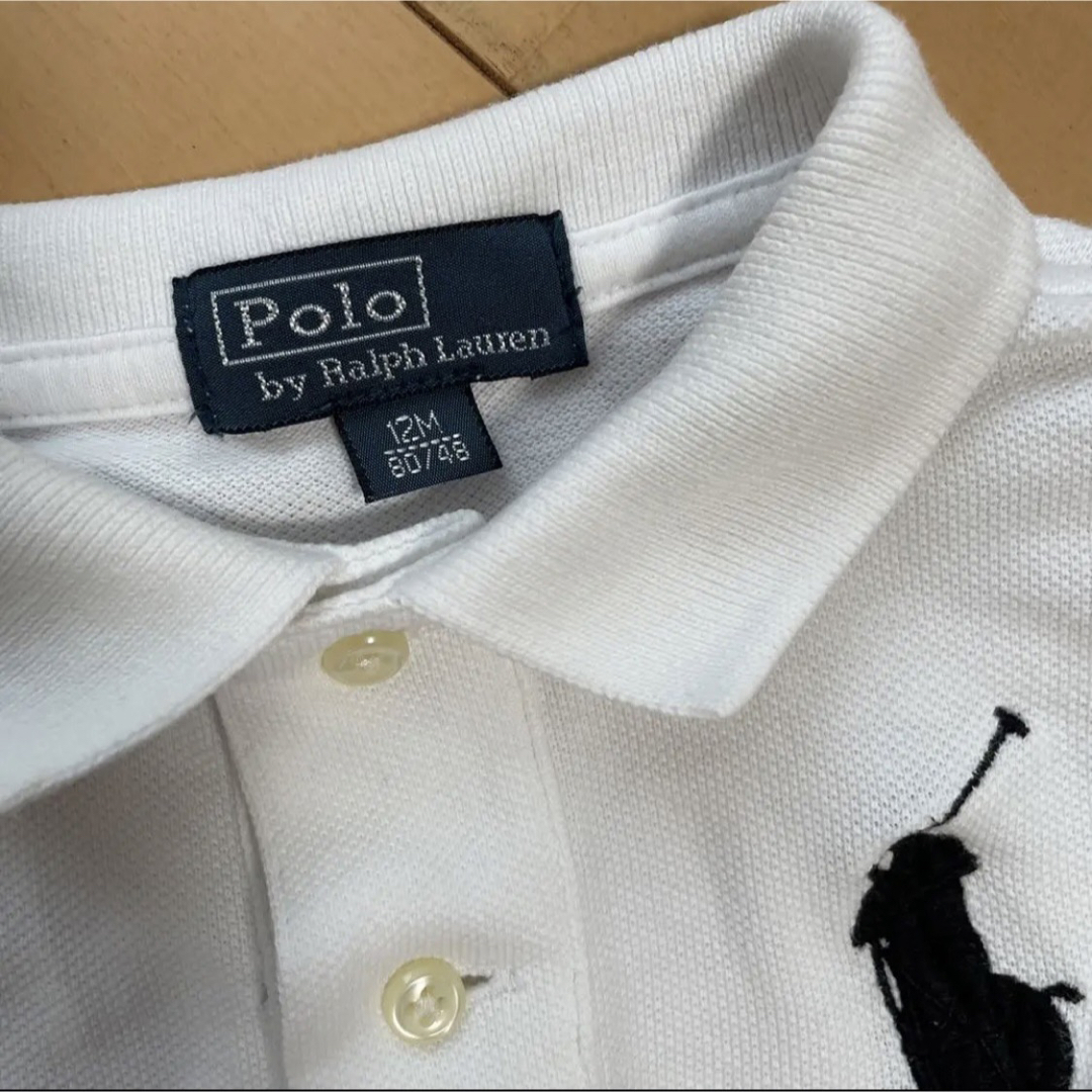 POLO RALPH LAUREN(ポロラルフローレン)の12M 80サイズ　白　男の子　女の子　ラルフローレン　ポロ　キッズ　ポロシャツ キッズ/ベビー/マタニティのベビー服(~85cm)(シャツ/カットソー)の商品写真