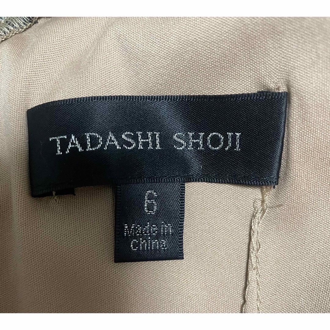 美品 タダシショージ スパンコールワンピース サイズ6(L、11〜13号)