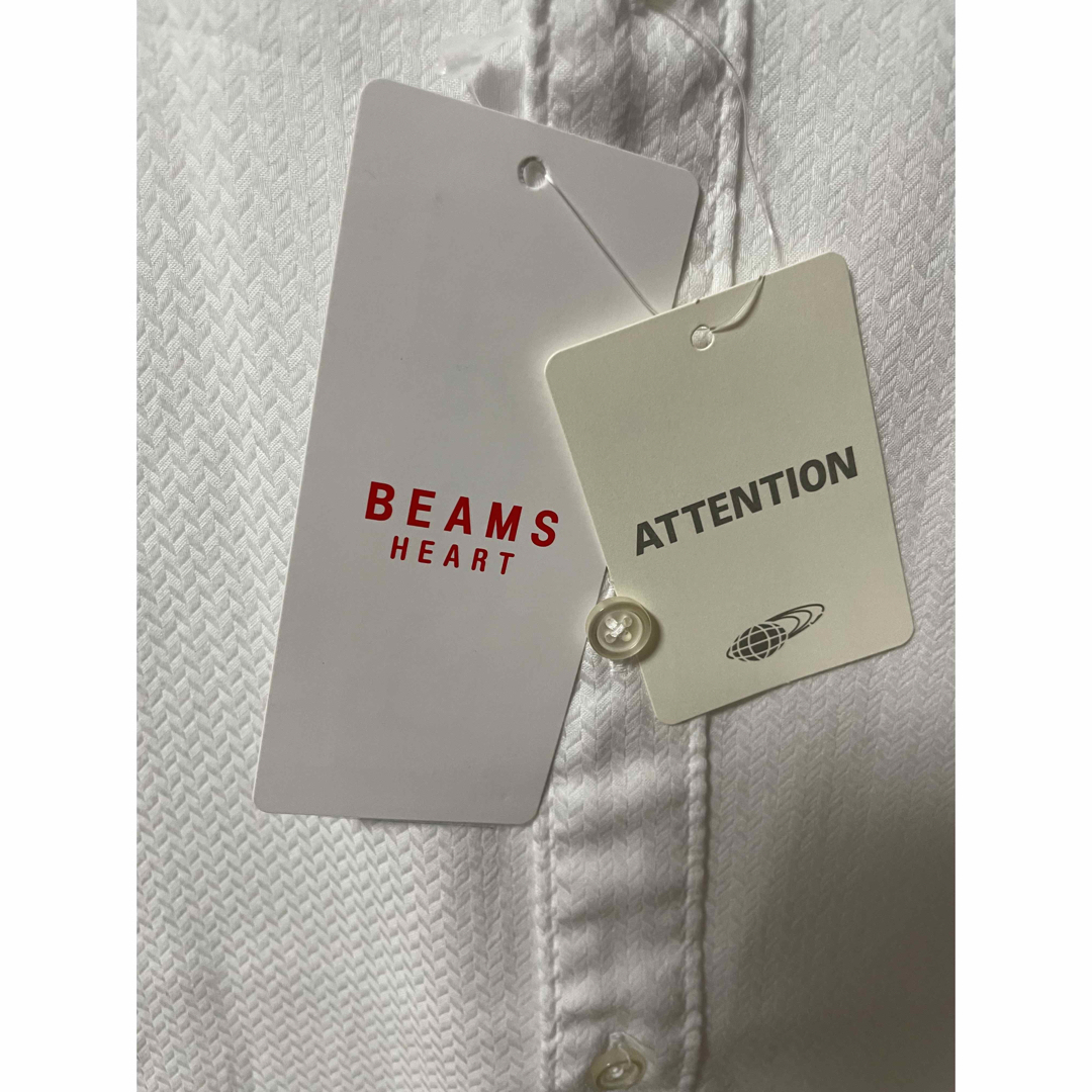 BEAMS OUTLET(ビームスアウトレット)のビームス　コットンヘリンボーンカッタウェイカラー シャツ BEAMS HEART メンズのトップス(シャツ)の商品写真