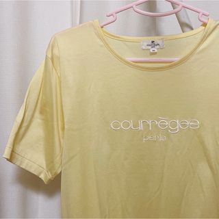 クレージュ(Courreges)のcourreges paris イエローロゴTシャツ(Tシャツ(半袖/袖なし))