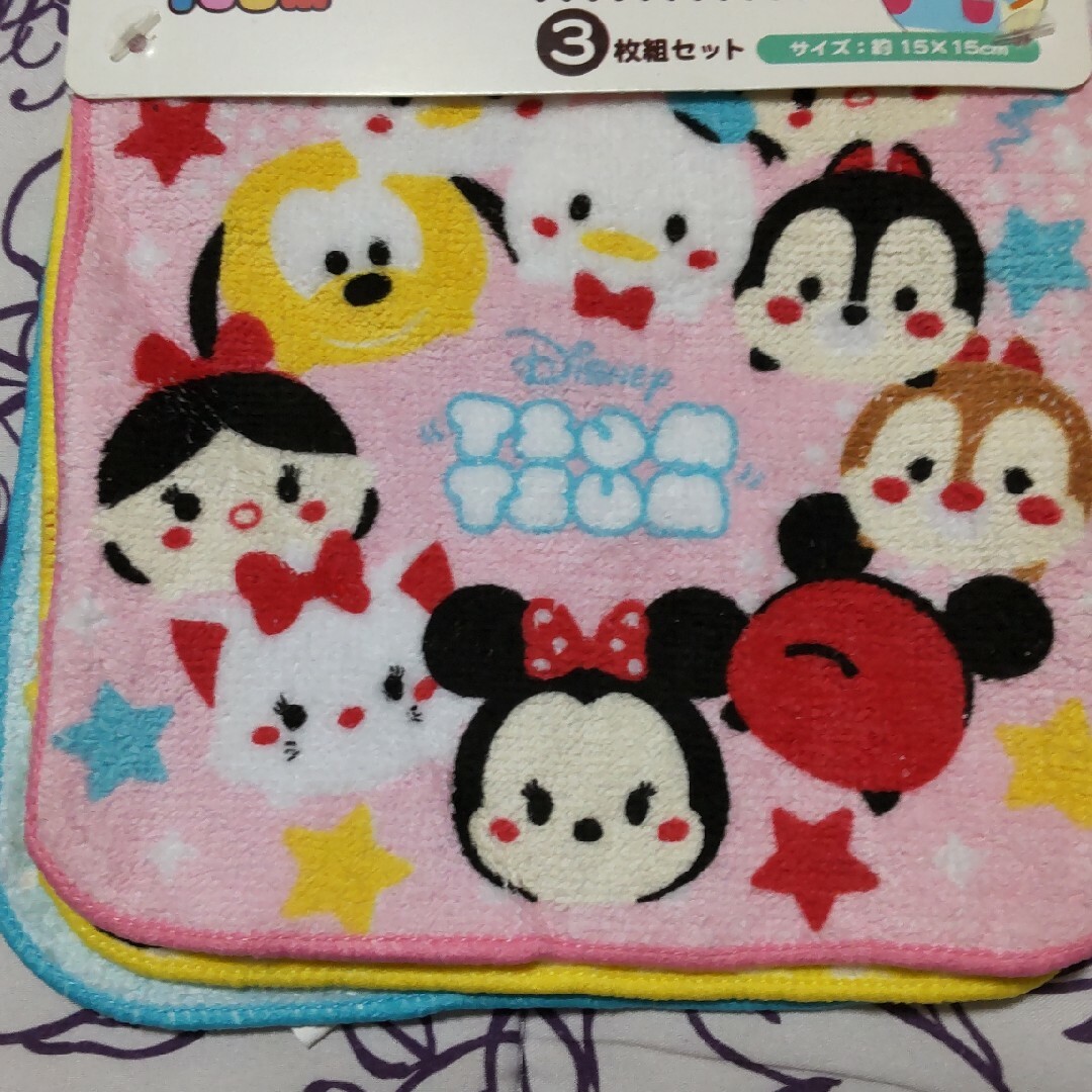 Disney(ディズニー)の新品ミニタオル３枚セット エンタメ/ホビーのアニメグッズ(タオル)の商品写真