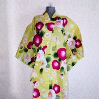 miyu様専用　新品未使用　浴衣　花柄　黄緑(浴衣)