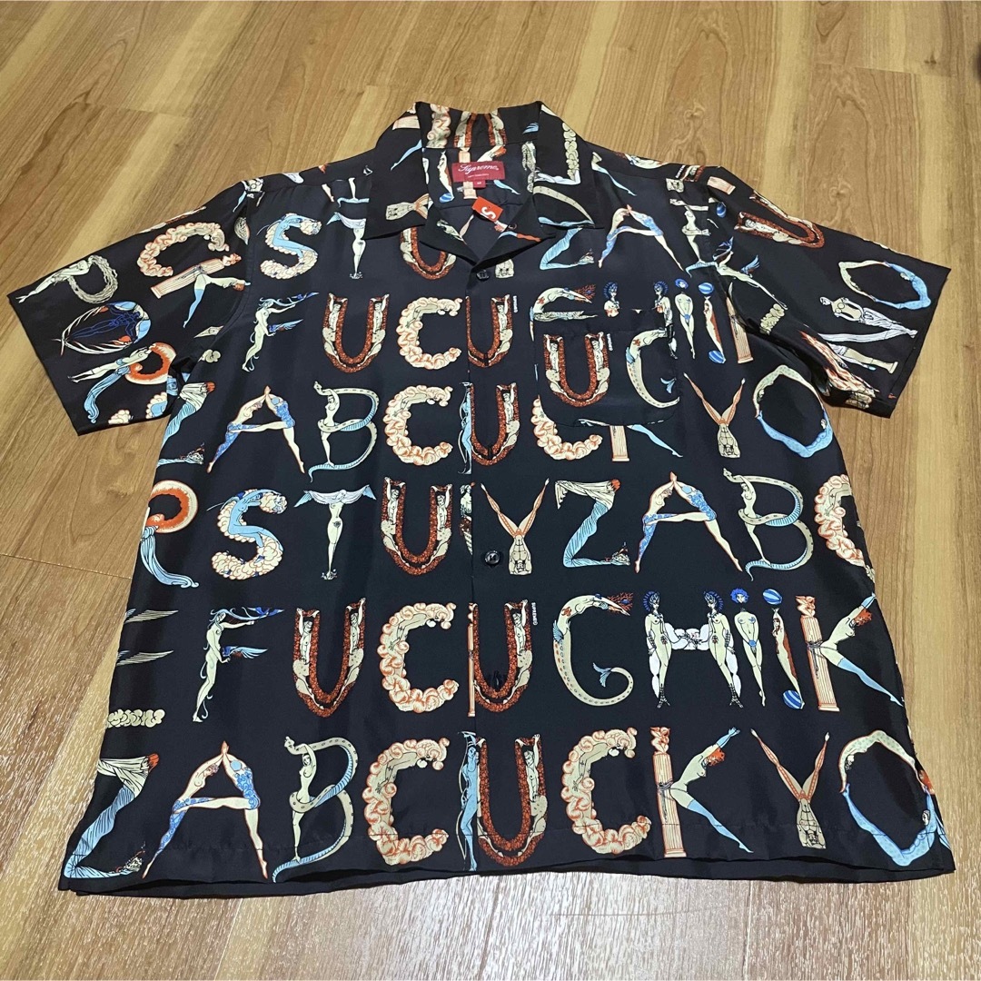 supreme alphabet シルク シャツ アルファベット 美品