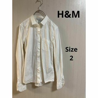 エイチアンドエム(H&M)の31a723 h&m エイチアンドエム　レディース　ホワイトシャツ　フォーマル(シャツ/ブラウス(長袖/七分))