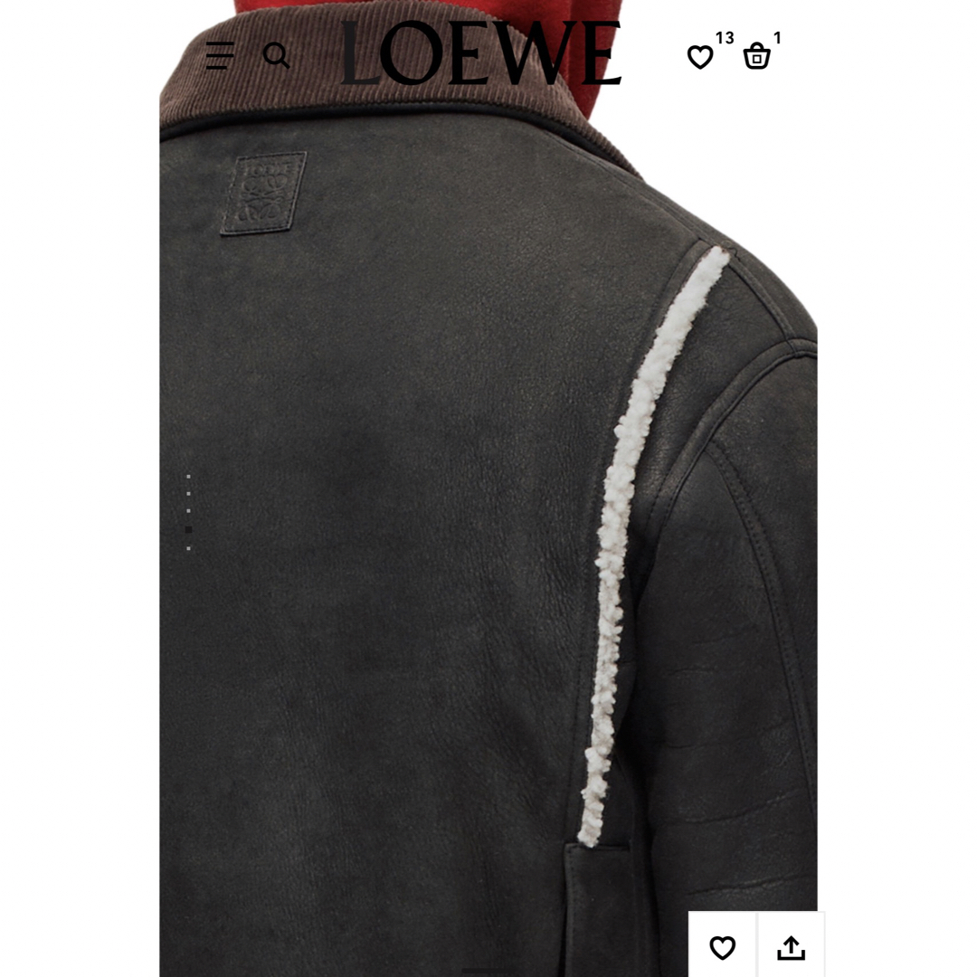 LOEWE - ロエベ今期タグ付き新品ムートンジャケット609400円の LOEWE - ロエベ今期タグ付き新品ムートンジャケット609400円の