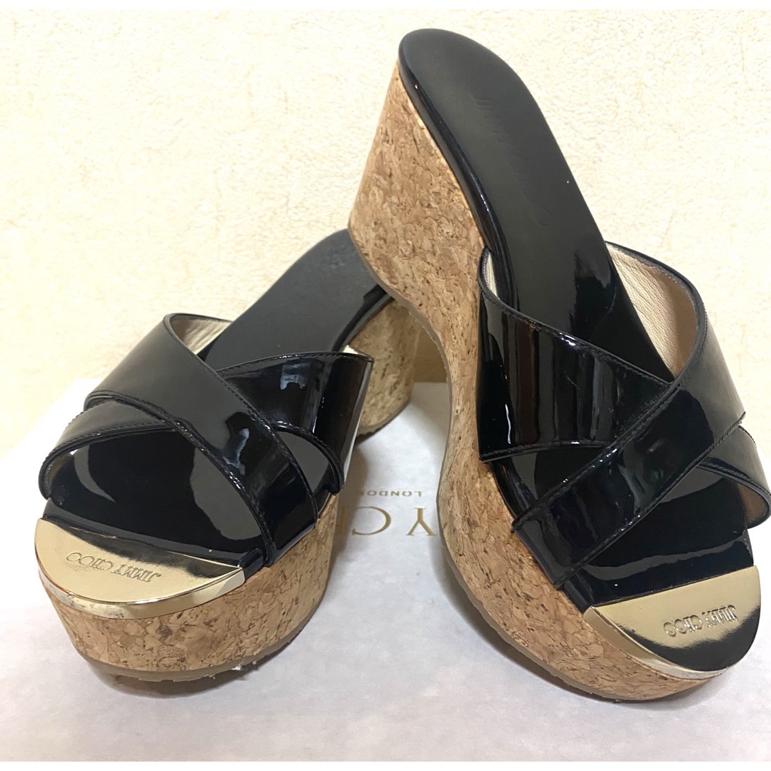 爆発的な割引 JIMMY CHOO ジミーチュウ コルク ウェッジソール ヒール